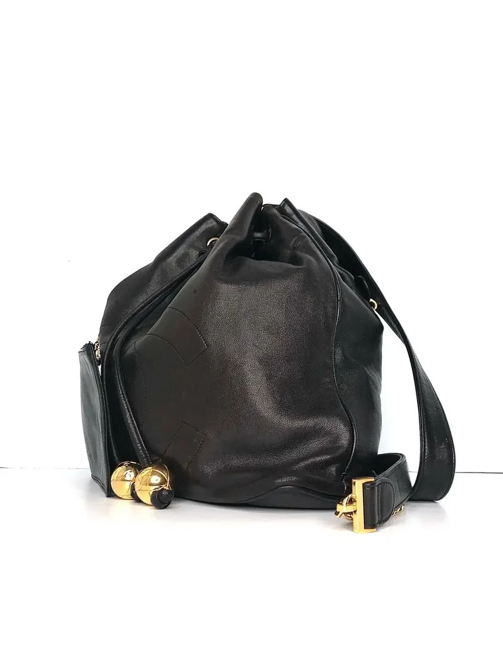 Chanel Gabrielle Lambskin CC Drawstring Dark Brown Backpack Bag - Picture 2 of 10